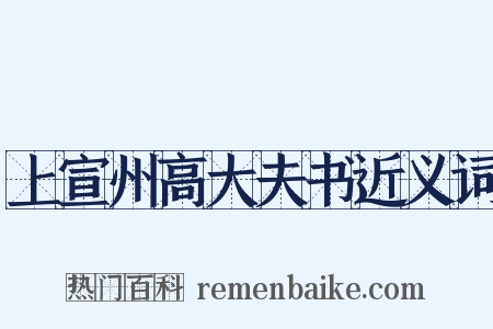上宣州高大夫书近义词是什么意思的图片